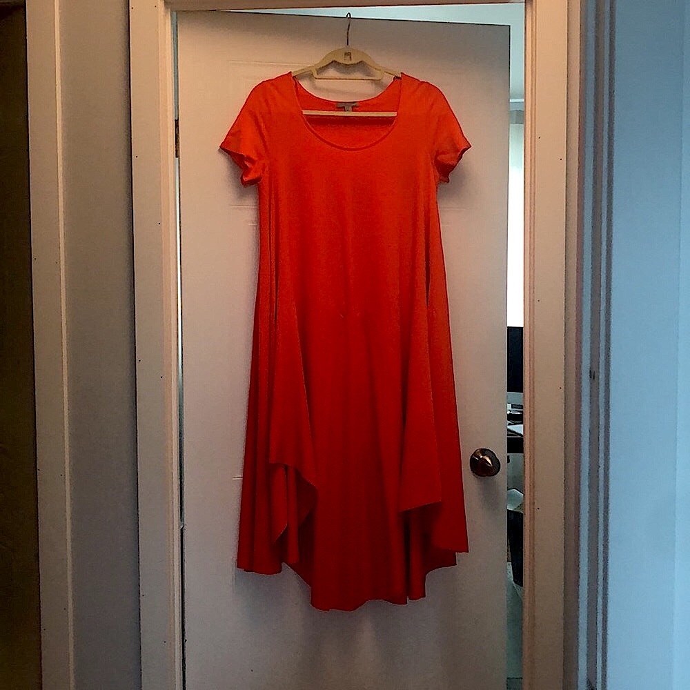 EUC orange COS short-sleeved dress